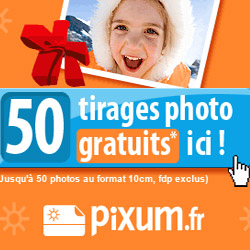 50 tirages photo gratuits sur pixum.fr!